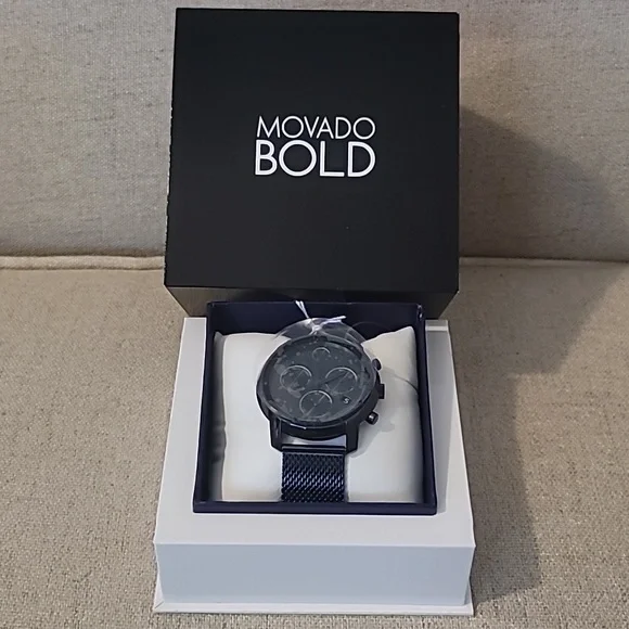 NWT Movado Bold Watch Movado BOLD Verso Gold Ion-Plated Bracelet Watch | 42mm  main image 2